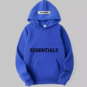 Blue Essentials Hoodie for Unisex