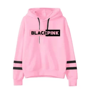 Pink Black Essential Hoodie